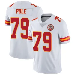 Kansas City Chiefs Men's Limited White Vapor Untouchable Jersey (79 Esa Pole)