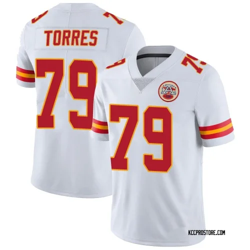 Kansas City Chiefs Men's Limited White Vapor Untouchable Jersey (79 Nick Torres)