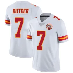 Kansas City Chiefs Men's Limited White Vapor Untouchable Jersey (7 Harrison Butker)