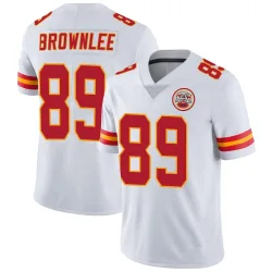 Kansas City Chiefs Men's Limited White Vapor Untouchable Jersey (89 Jason Brownlee)