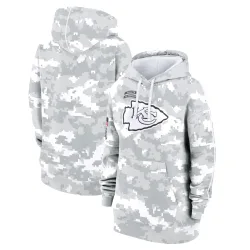 Kansas City Chiefs Women's Arctic Camo 2024 Salute To Service Club Fleece Pullover Hoodie