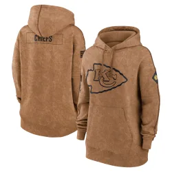 Kansas City Chiefs Women's Brown 2023 Salute to Service Pullover Hoodie
