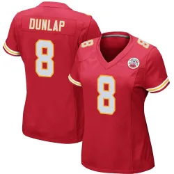 Kansas City Chiefs Women's Game Red Team Color Jersey (8 Carlos Dunlap)