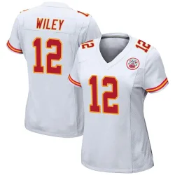 Kansas City Chiefs Women's Game White Jersey (12 Jared Wiley)