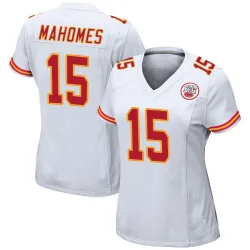 Kansas City Chiefs Women's Game White Jersey (15 Patrick Mahomes)