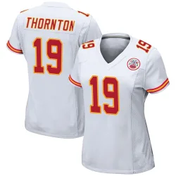 Kansas City Chiefs Women's Game White Jersey (19 Tyquan Thornton)
