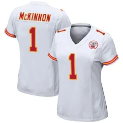 Kansas City Chiefs Women's Game White Jersey (1 Jerick McKinnon)