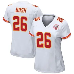Kansas City Chiefs Women's Game White Jersey (26 Deon Bush)