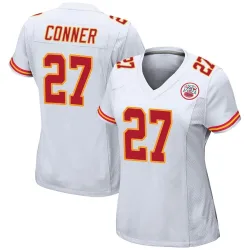 Kansas City Chiefs Women's Game White Jersey (27 Chamarri Conner)