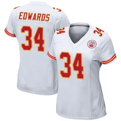 Kansas City Chiefs Women's Game White Jersey (34 Mike Edwards)