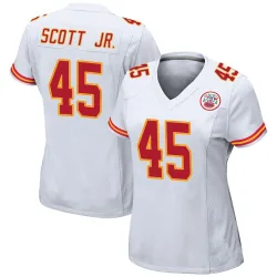 Kansas City Chiefs Women's Game White Jersey (45 Eric Scott Jr.)