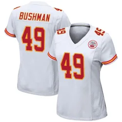 Kansas City Chiefs Women's Game White Jersey (49 Matt Bushman)