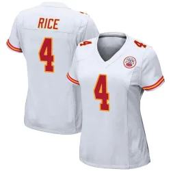 Kansas City Chiefs Women's Game White Jersey (4 Rashee Rice)