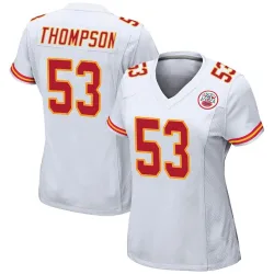 Kansas City Chiefs Women's Game White Jersey (53 BJ Thompson)