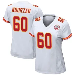 Kansas City Chiefs Women's Game White Jersey (60 Hunter Nourzad)