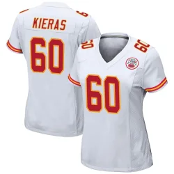 Kansas City Chiefs Women's Game White Jersey (60 Tautvydas Kieras)
