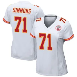 Kansas City Chiefs Women's Game White Jersey (71 Josh Simmons)