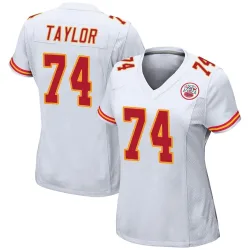 Kansas City Chiefs Women's Game White Jersey (74 Jawaan Taylor)