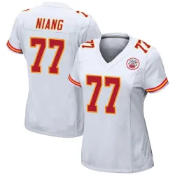 Kansas City Chiefs Women's Game White Jersey (77 Lucas Niang)