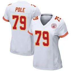 Kansas City Chiefs Women's Game White Jersey (79 Esa Pole)
