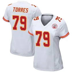 Kansas City Chiefs Women's Game White Jersey (79 Nick Torres)