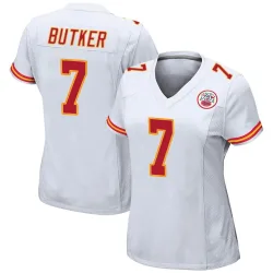Kansas City Chiefs Women's Game White Jersey (7 Harrison Butker)