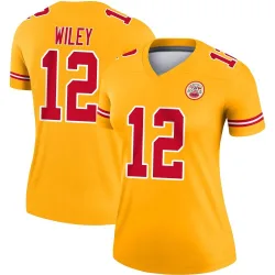 Kansas City Chiefs Women's Legend Gold Inverted Jersey (12 Jared Wiley)