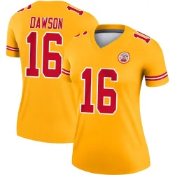 Kansas City Chiefs Women's Legend Gold Inverted Jersey (16 Len Dawson)