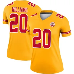 Kansas City Chiefs Women's Legend Gold Inverted Jersey (20 Nohl Williams)