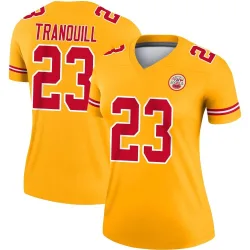 Kansas City Chiefs Women's Legend Gold Inverted Jersey (23 Drue Tranquill)
