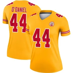 Kansas City Chiefs Women's Legend Gold Inverted Jersey (44 Dorian O'Daniel)