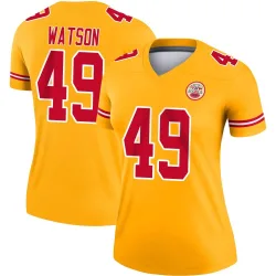 Kansas City Chiefs Women's Legend Gold Inverted Jersey (49 Tre Watson)
