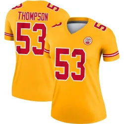 Kansas City Chiefs Women's Legend Gold Inverted Jersey (53 BJ Thompson)