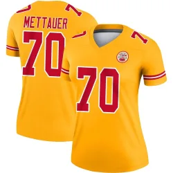 Kansas City Chiefs Women's Legend Gold Inverted Jersey (70 McKade Mettauer)