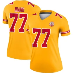 Kansas City Chiefs Women's Legend Gold Inverted Jersey (77 Lucas Niang)