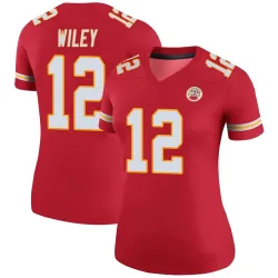 Kansas City Chiefs Women's Legend Red Color Rush Jersey (12 Jared Wiley)