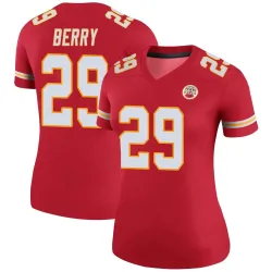 Kansas City Chiefs Women's Legend Red Color Rush Jersey (29 Eric Berry)