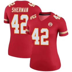 Kansas City Chiefs Women's Legend Red Color Rush Jersey (42 Anthony Sherman)