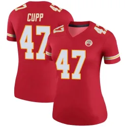 Kansas City Chiefs Women's Legend Red Color Rush Jersey (47 Baylor Cupp)