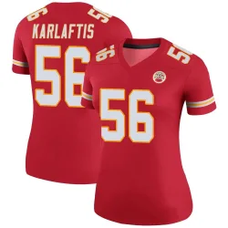 Kansas City Chiefs Women's Legend Red Color Rush Jersey (56 George Karlaftis)