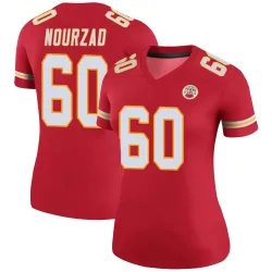 Kansas City Chiefs Women's Legend Red Color Rush Jersey (60 Hunter Nourzad)