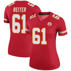 Kansas City Chiefs Women's Legend Red Color Rush Jersey (61 Austin Reiter)