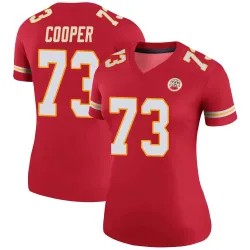 Kansas City Chiefs Women's Legend Red Color Rush Jersey (73 Dalton Cooper)