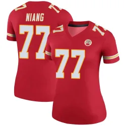 Kansas City Chiefs Women's Legend Red Color Rush Jersey (77 Lucas Niang)