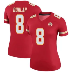 Kansas City Chiefs Women's Legend Red Color Rush Jersey (8 Carlos Dunlap)