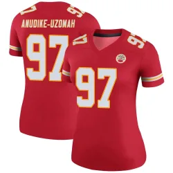 Kansas City Chiefs Women's Legend Red Color Rush Jersey (97 Felix Anudike-Uzomah)