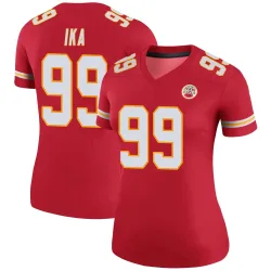Kansas City Chiefs Women's Legend Red Color Rush Jersey (99 Siaki Ika)