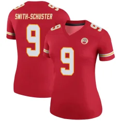 Kansas City Chiefs Women's Legend Red Color Rush Jersey (9 JuJu Smith-Schuster)