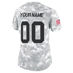 Kansas City Chiefs Women's Limited Arctic Camo 2024 Salute to Service Jersey (00 Custom)