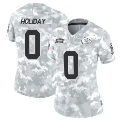 Kansas City Chiefs Women's Limited Arctic Camo 2024 Salute to Service Jersey (0 Jimmy Holiday)